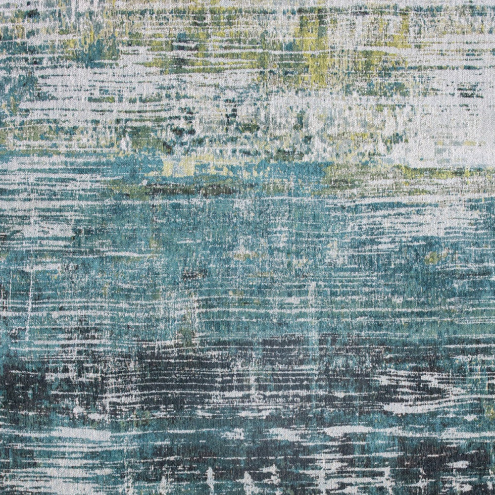 7 x 9 Blue & Green Non Skid Rug