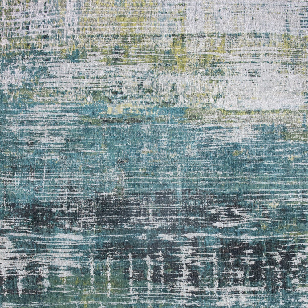 7 x 9 Blue & Green Non Skid Rug
