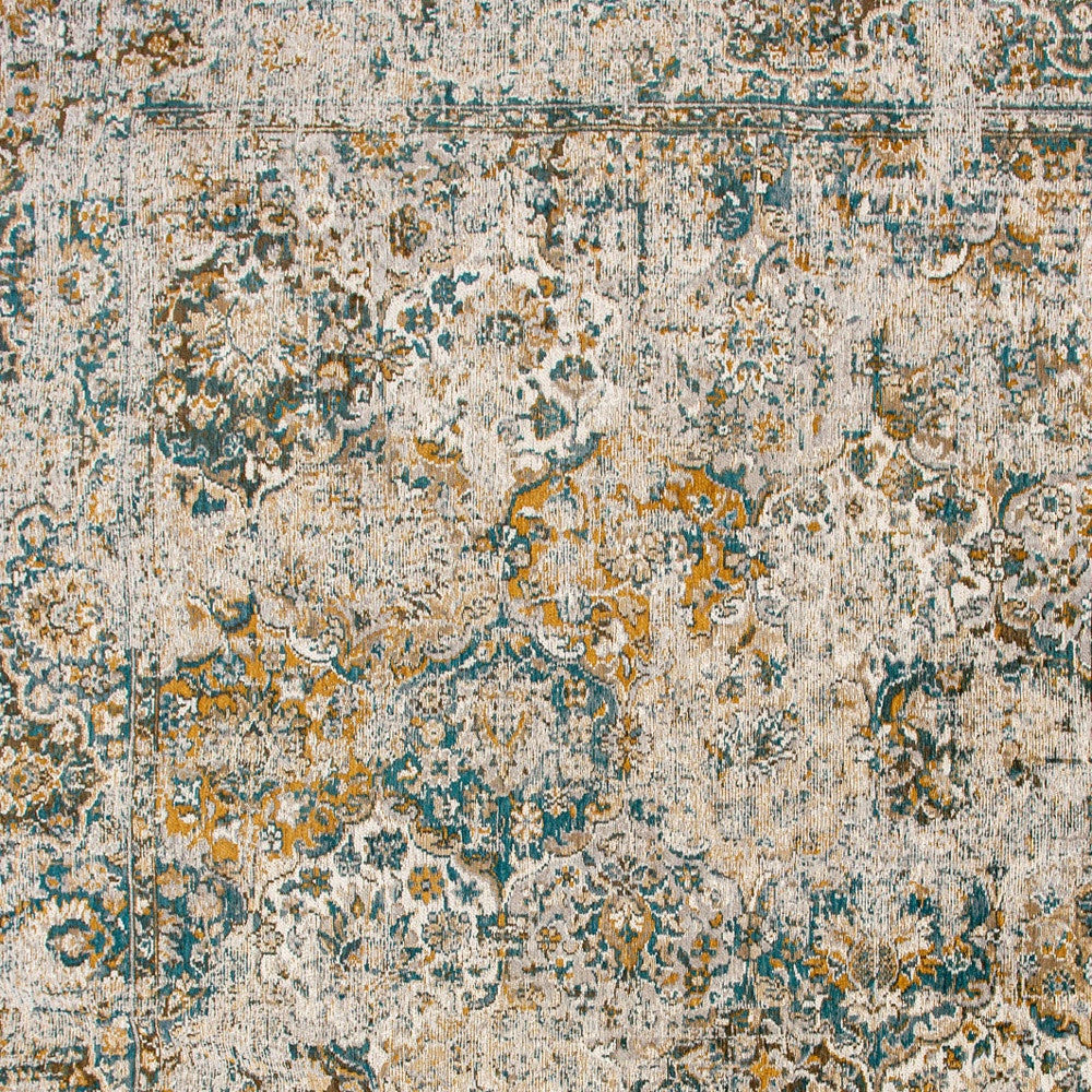 6 x 8 Blue & Green Non Skid Rug