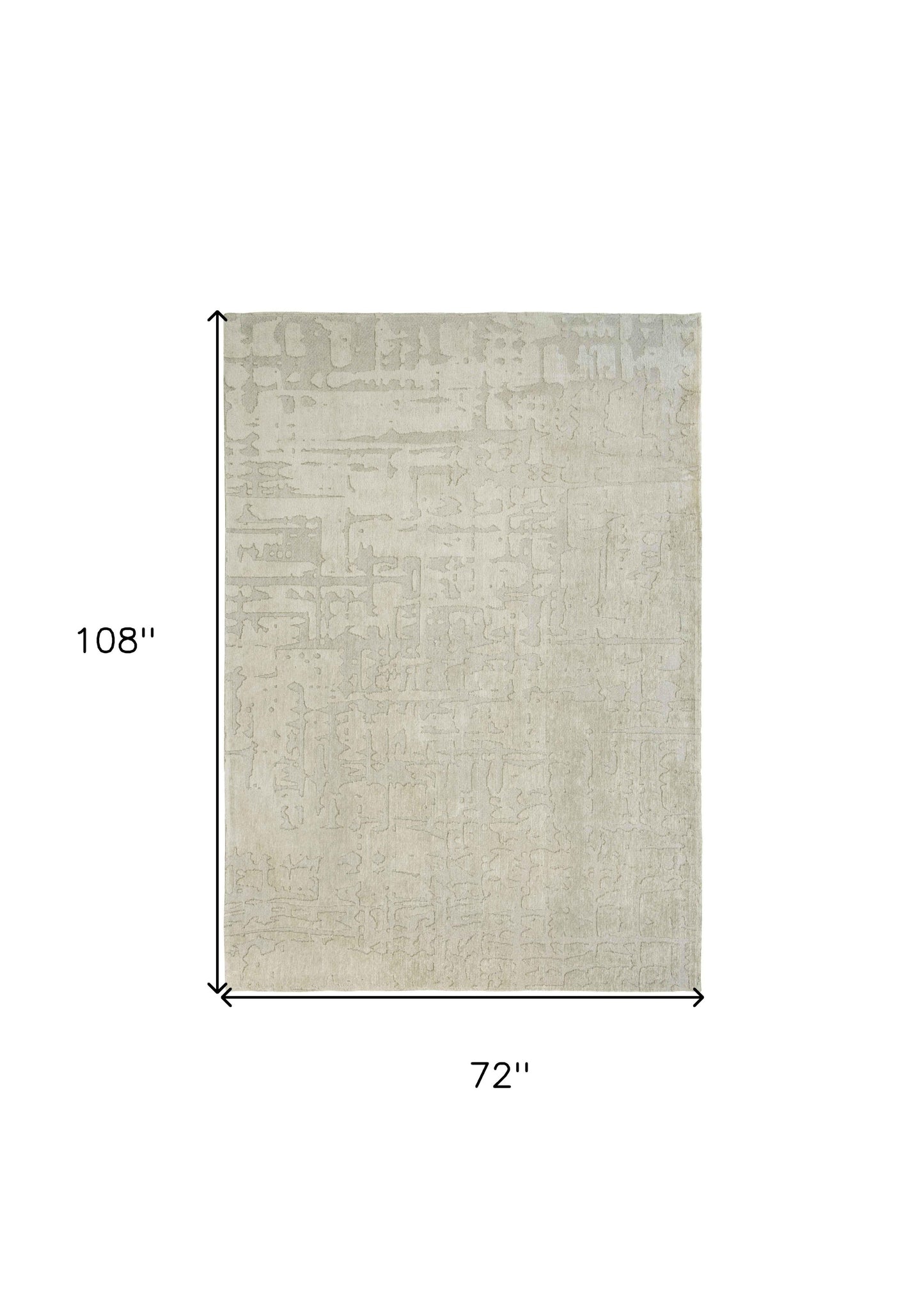 7 x 9 Gray & Beige Non Skid Rug