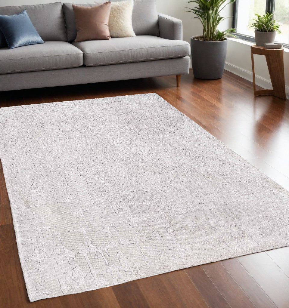 5 x 7 White Non Skid Rug