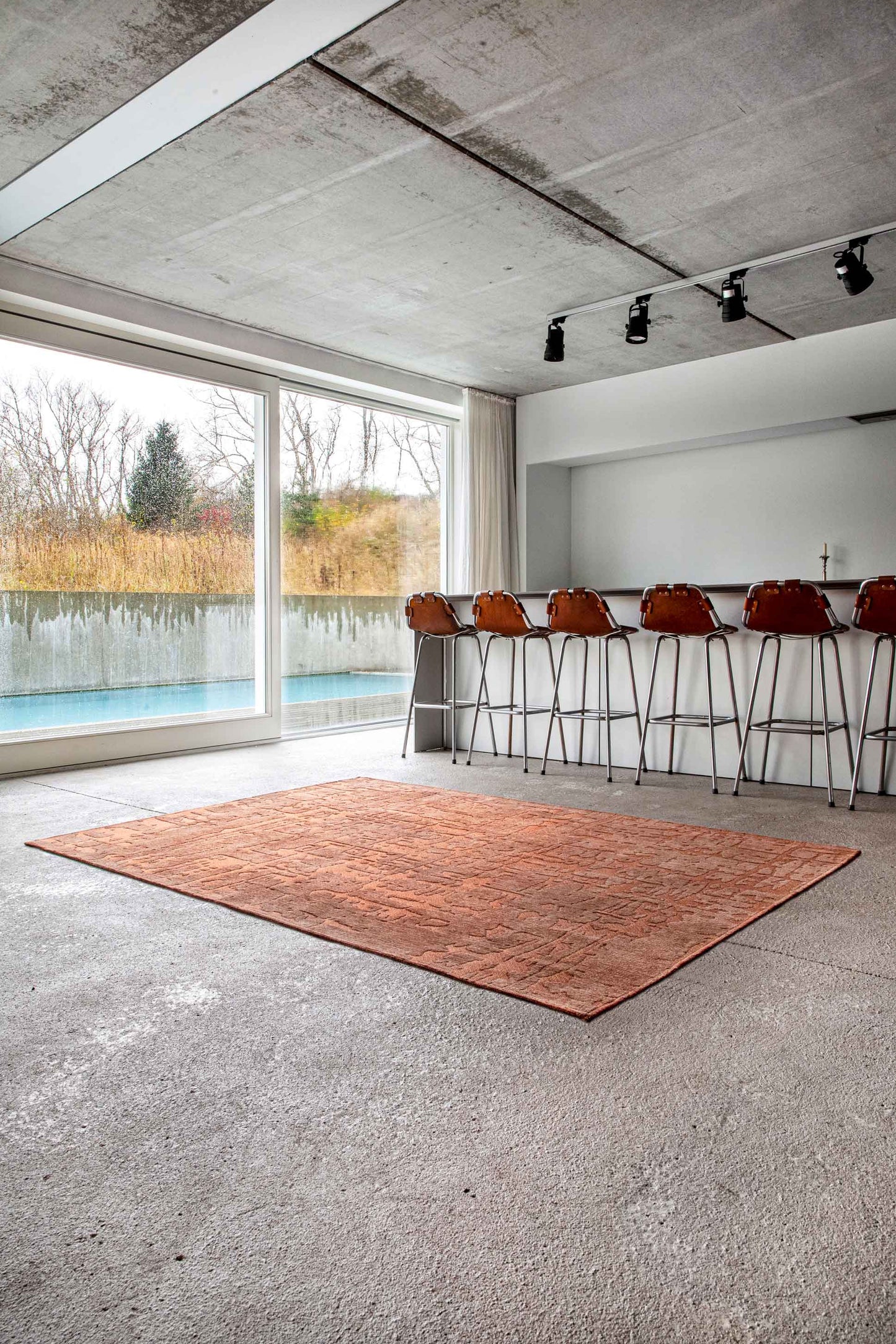 6 x 8 Orange Non Skid Rug