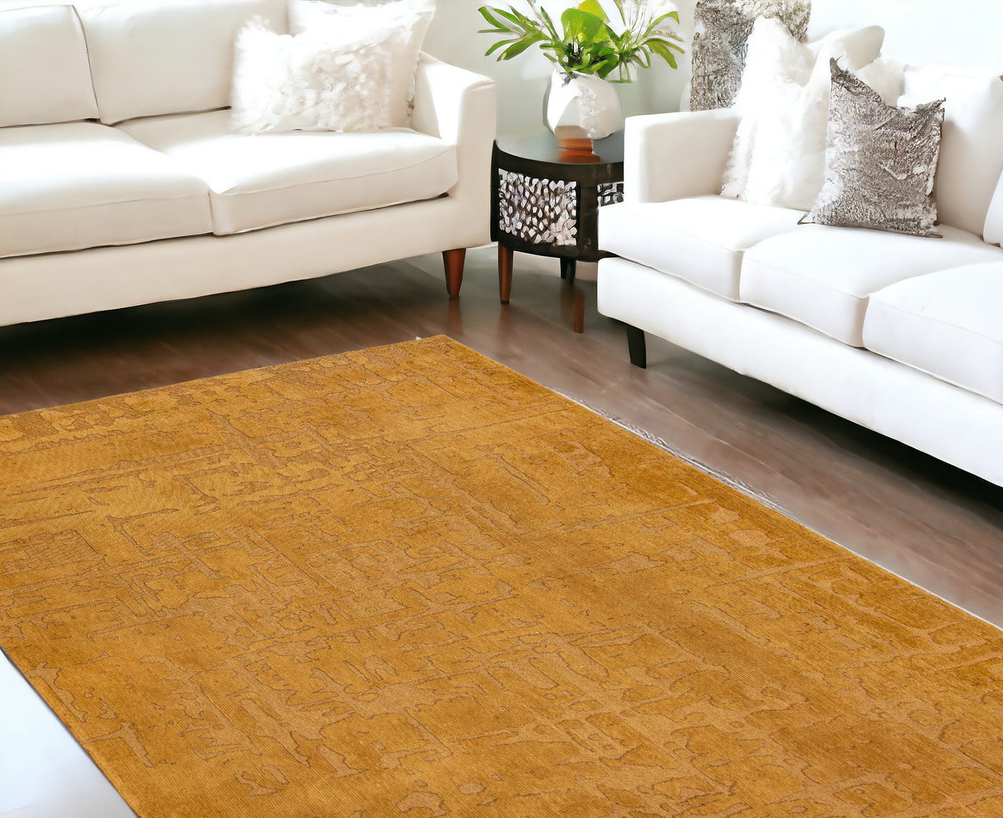 7 x 9 Yellow Non Skid Rug