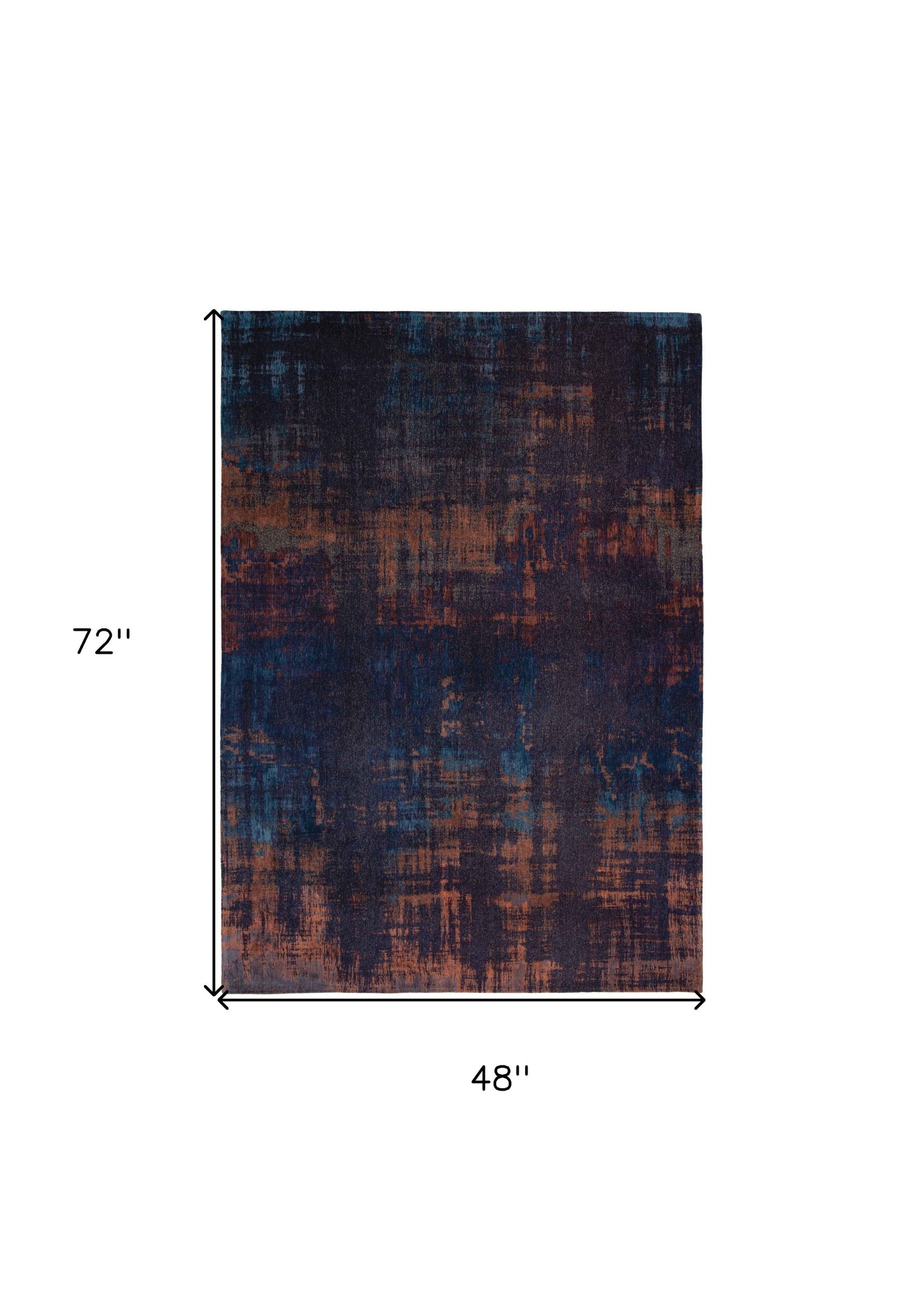 5 x 7 Blue & Brown Non Skid Rug