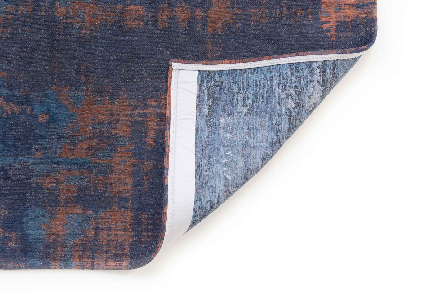 6 x 8 Blue & Brown Non Skid Rug