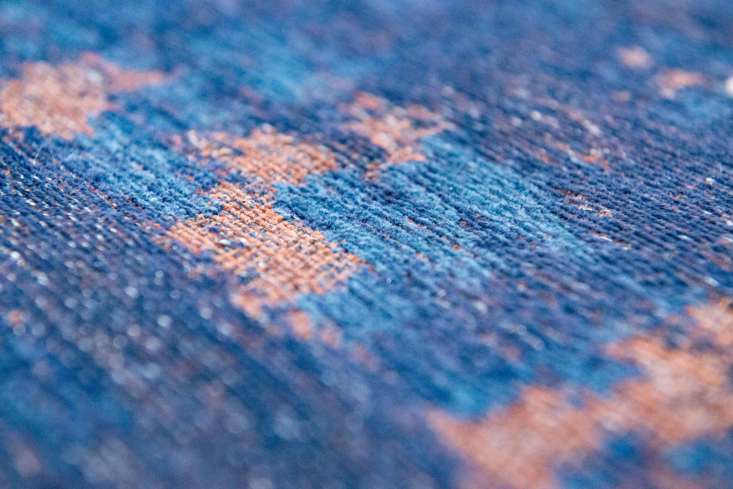 6 x 8 Blue & Brown Non Skid Rug