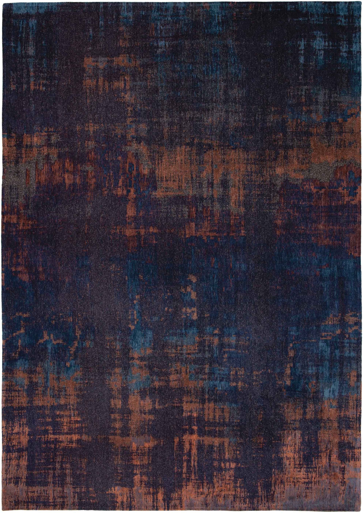7 x 9 Blue & Brown Non Skid Rug