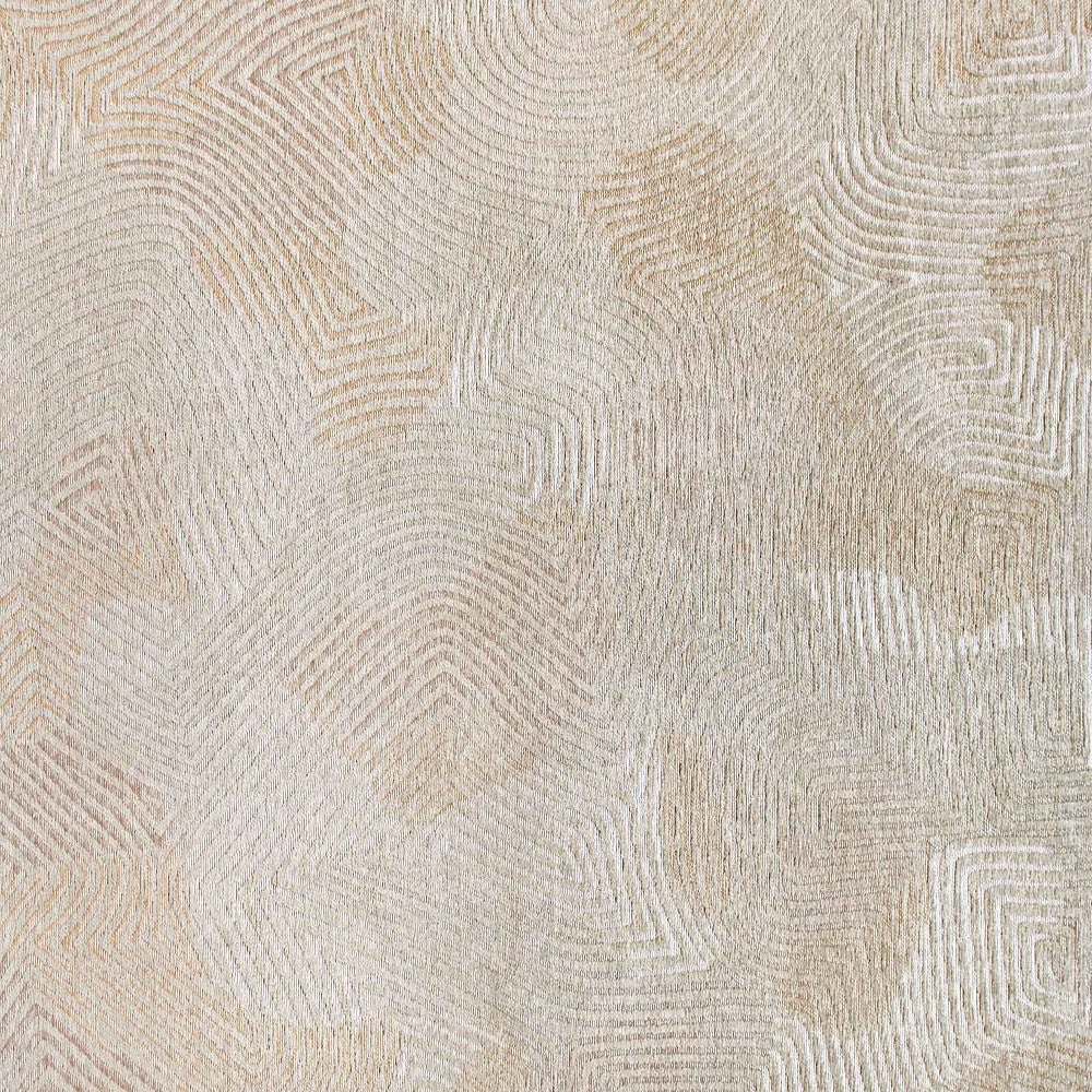 7 x 9 Beige & White Non Skid Rug