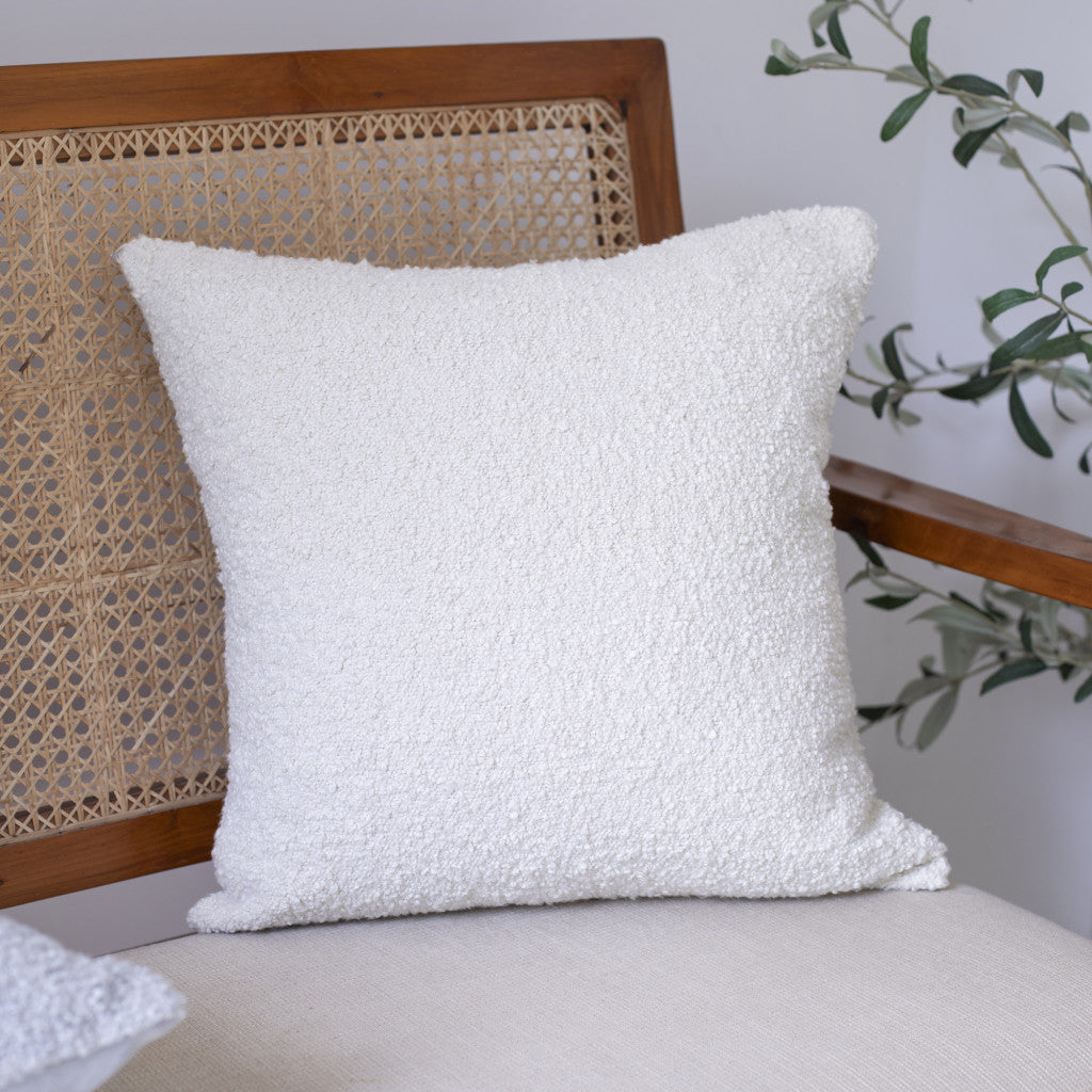 Ivory Pillow w/ Shag