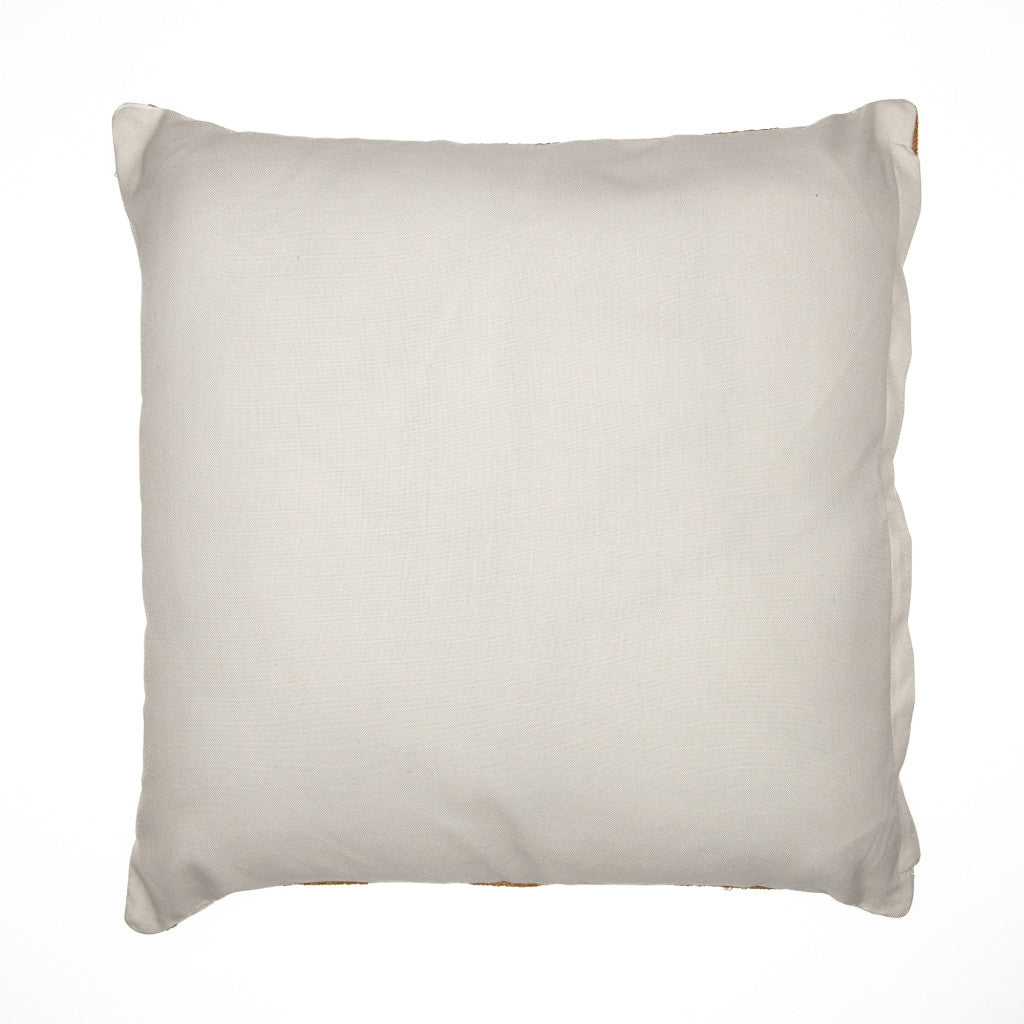 Navy Blue Check Pillow w/ Embroidery