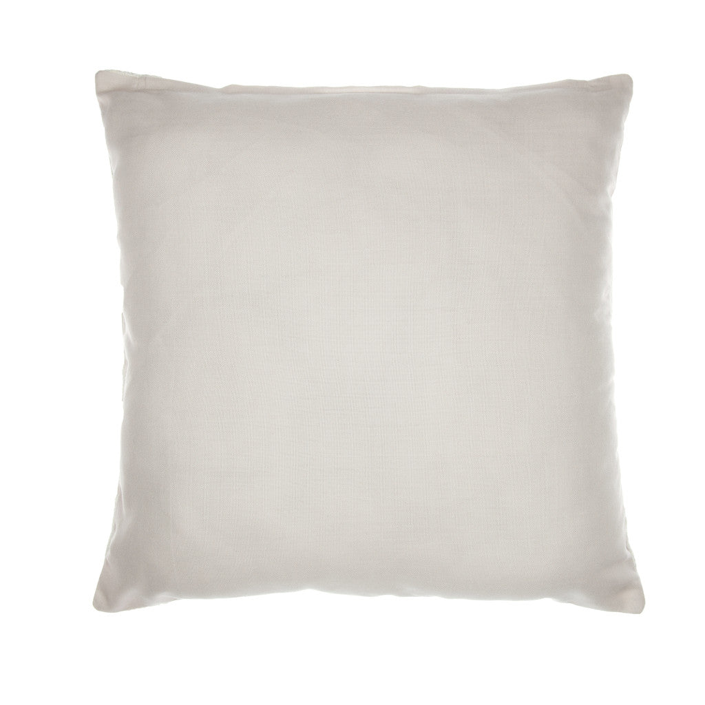 Yellow & Gray Check Pillow w/ Embroidery
