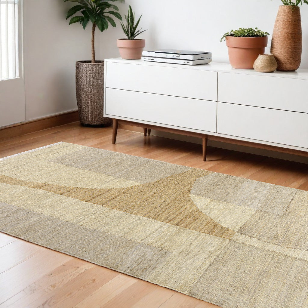 8 x 10 Natural & Ivory Hand Woven Rug