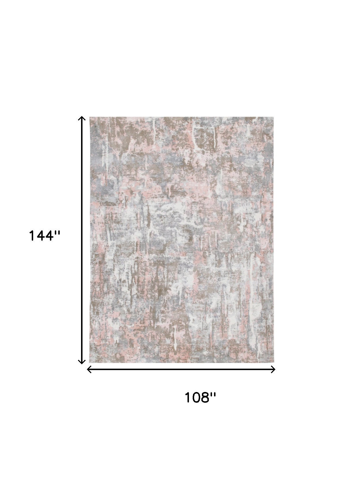 9 x 12 Gray & Pink Hand Loomed Rug