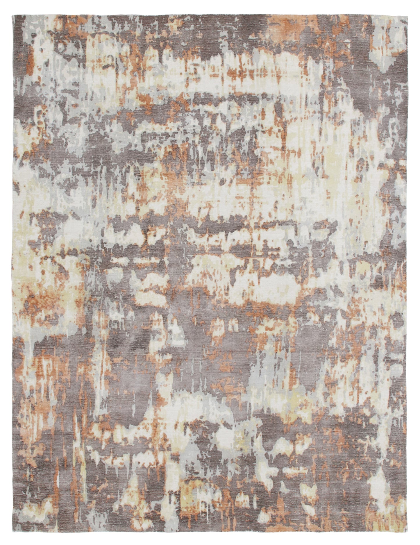 9 x 12 Brown & Tan Wool Blend Hand Loomed Rug