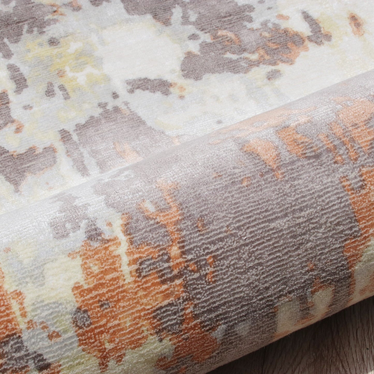 9 x 12 Brown & Tan Wool Blend Hand Loomed Rug