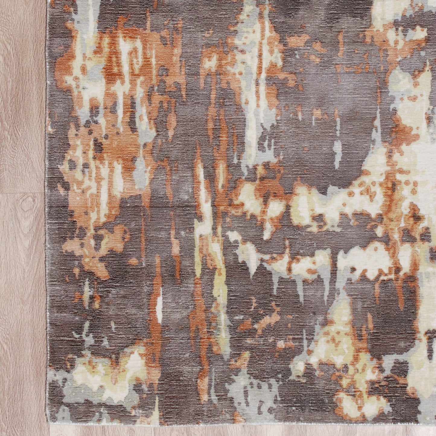 9 x 12 Brown & Tan Wool Blend Hand Loomed Rug