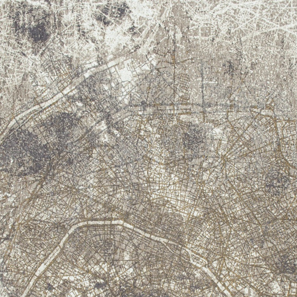5 x 7 Gray & White Non Skid Rug