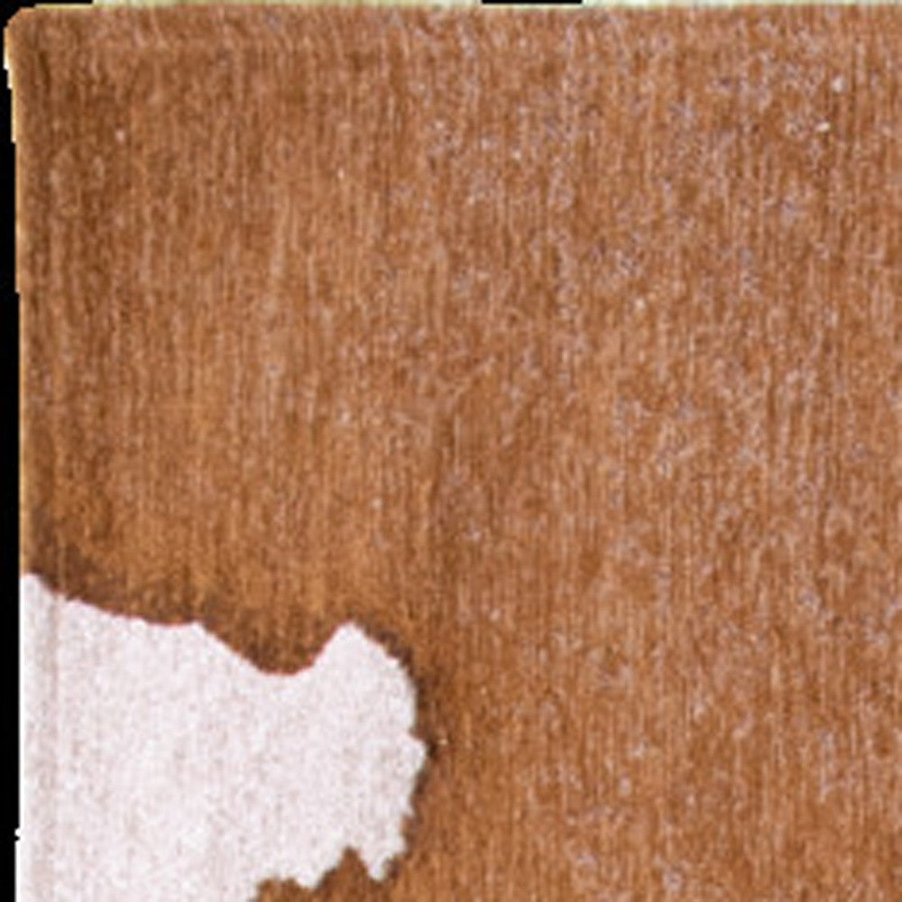 6 x 8 Yellow & Brown Non Skid Rug