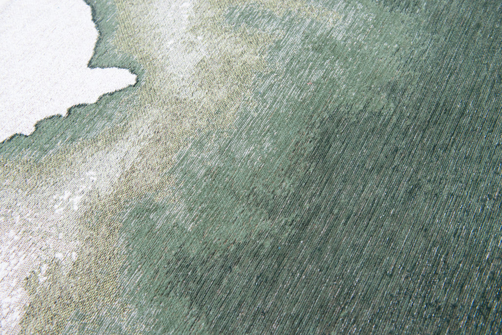 6 x 8 Gray & Green Non Skid Rug