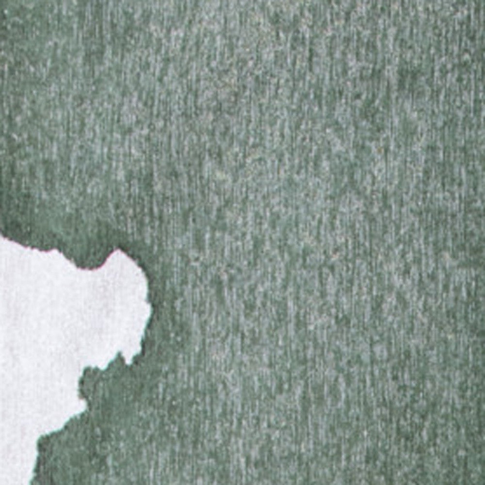 6 x 8 Gray & Green Non Skid Rug