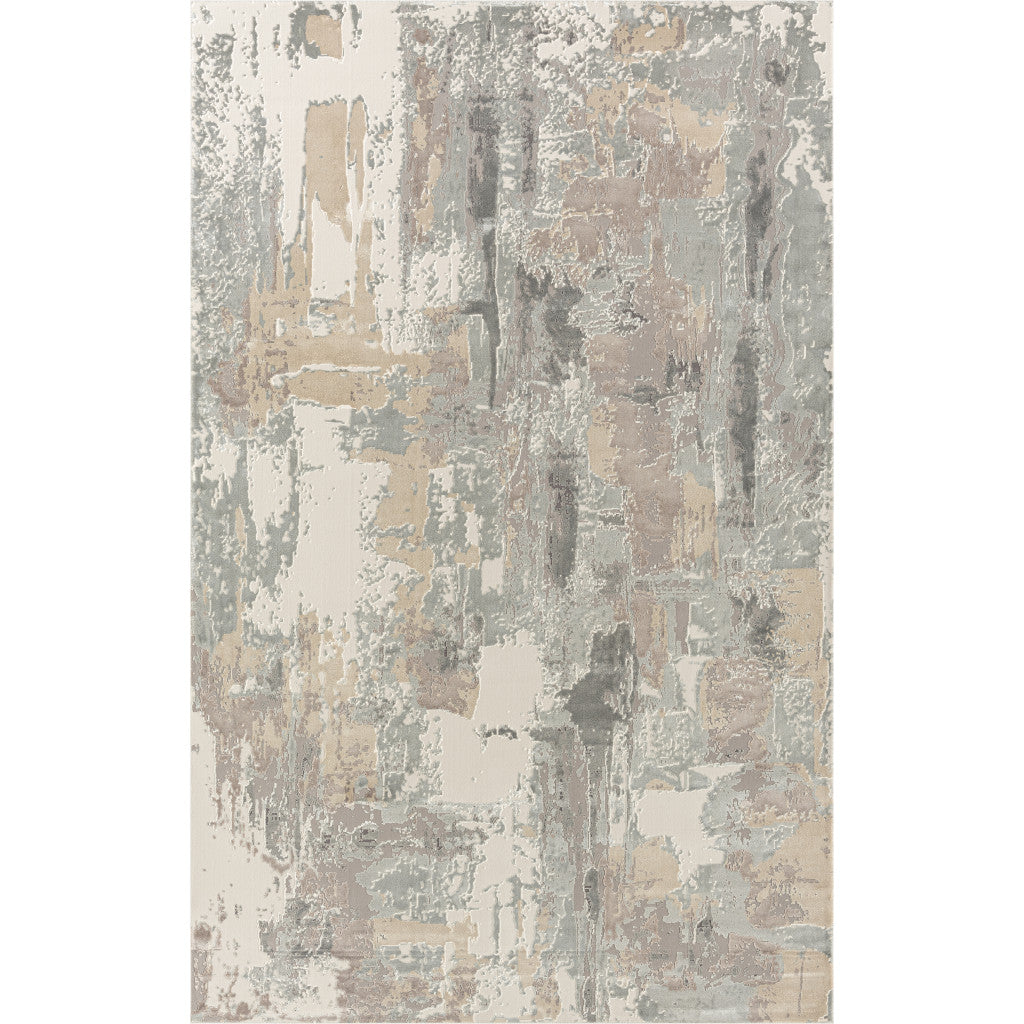 8 x 10 Gray & Beige Rug