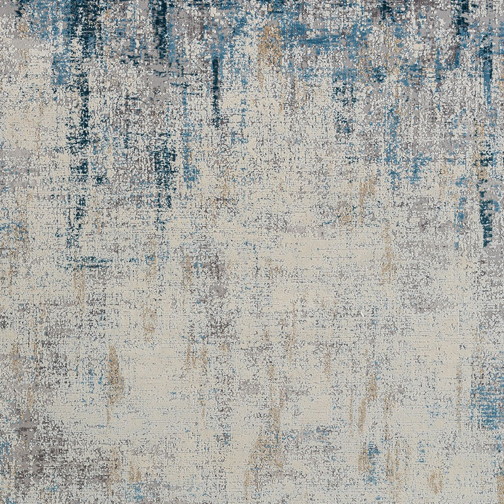 8 x 10 Blue & Ivory Rug