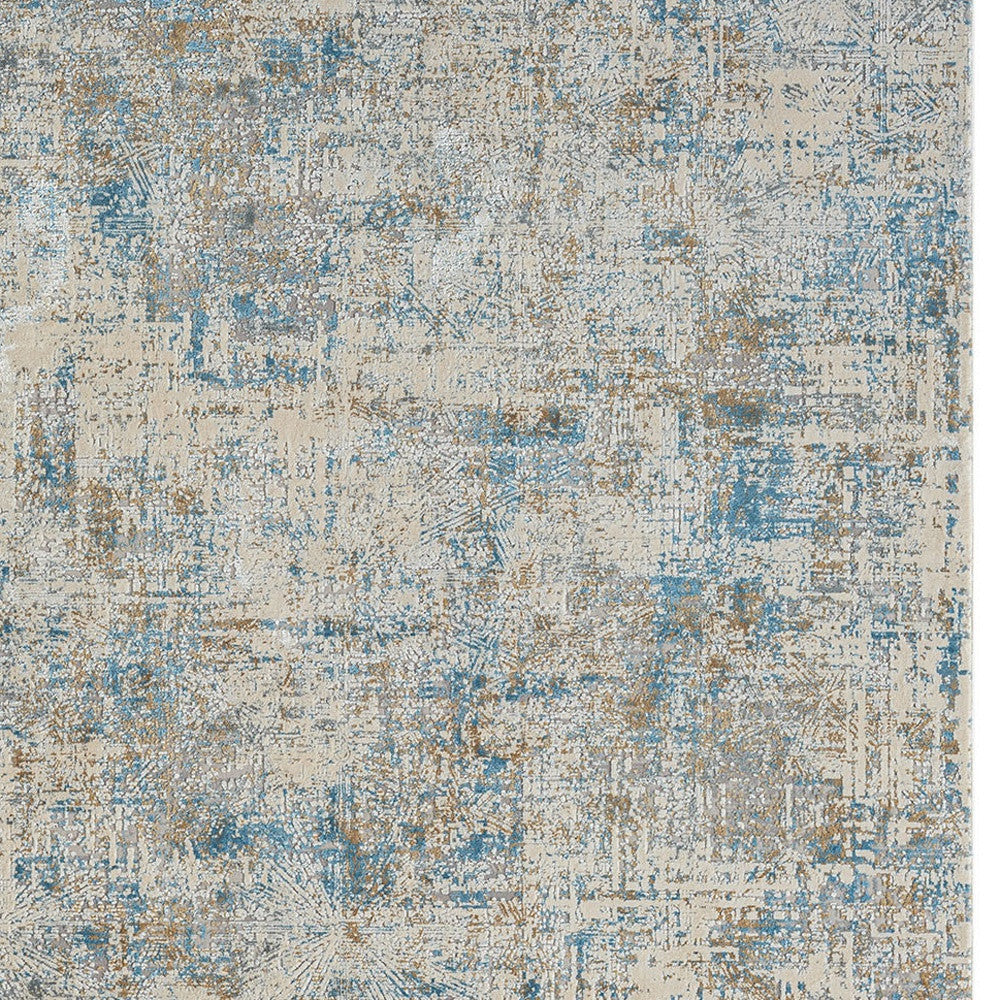 8 x 10 Blue & Ivory Rug