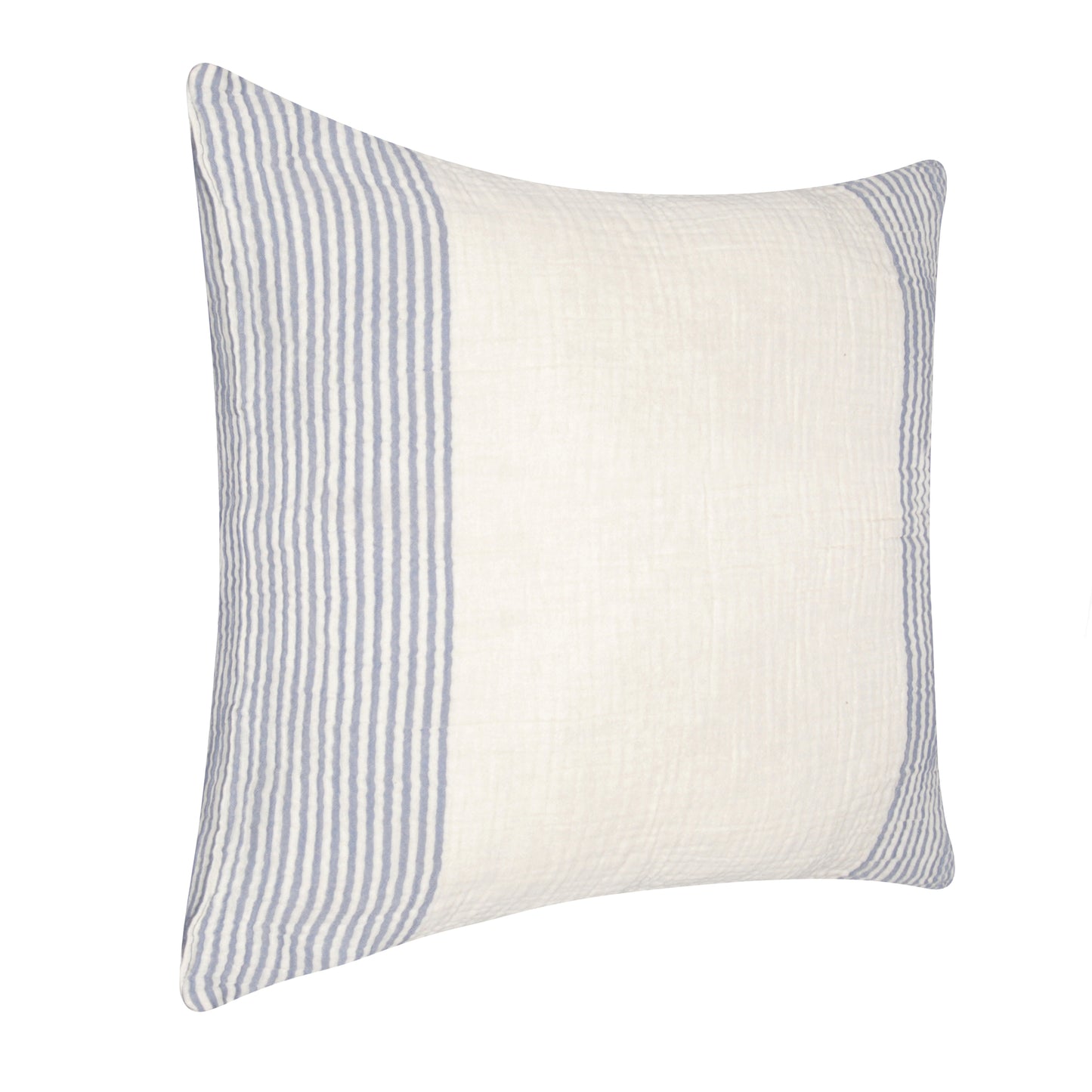 Blue Striped Cotton Pillow