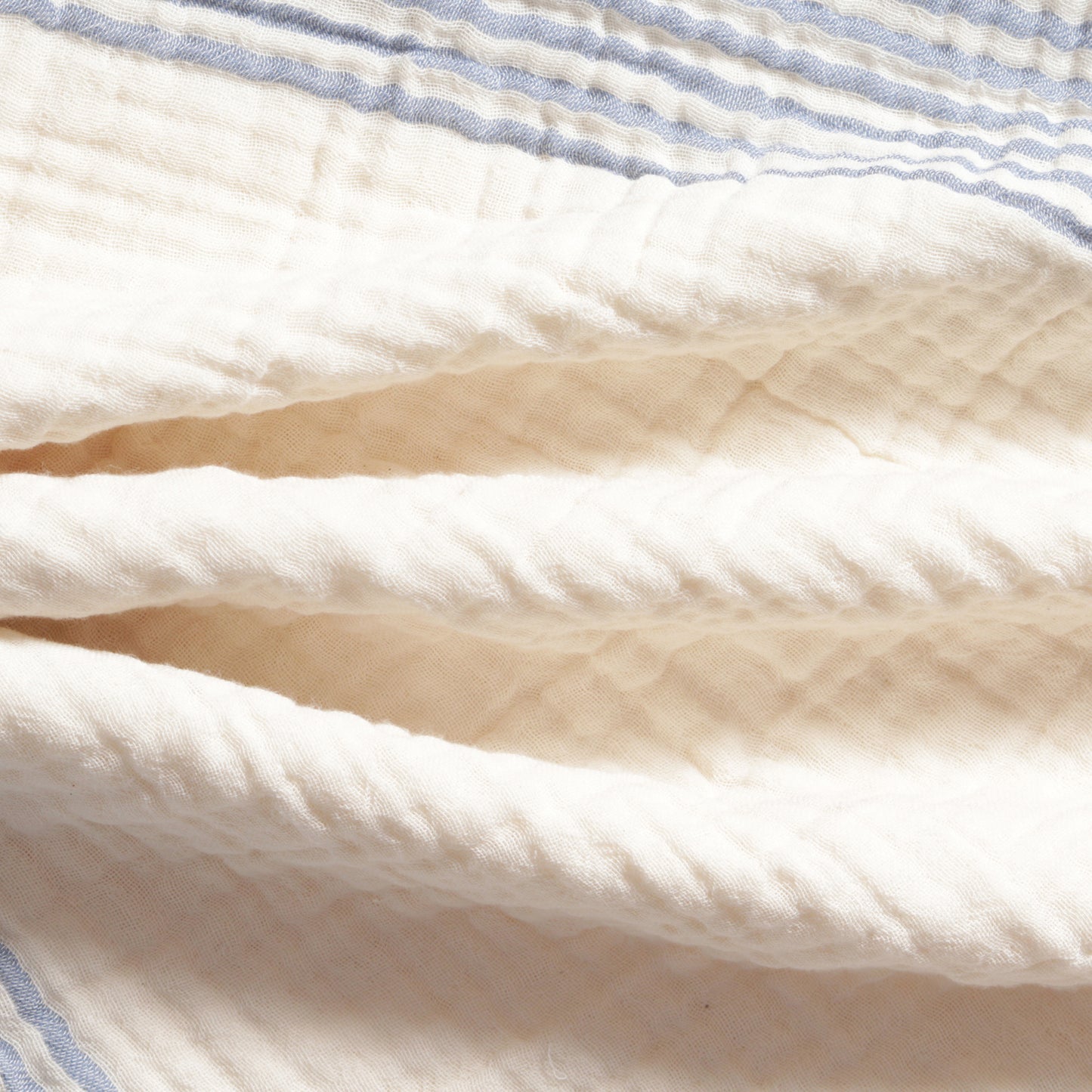 Blue Striped Cotton Pillow