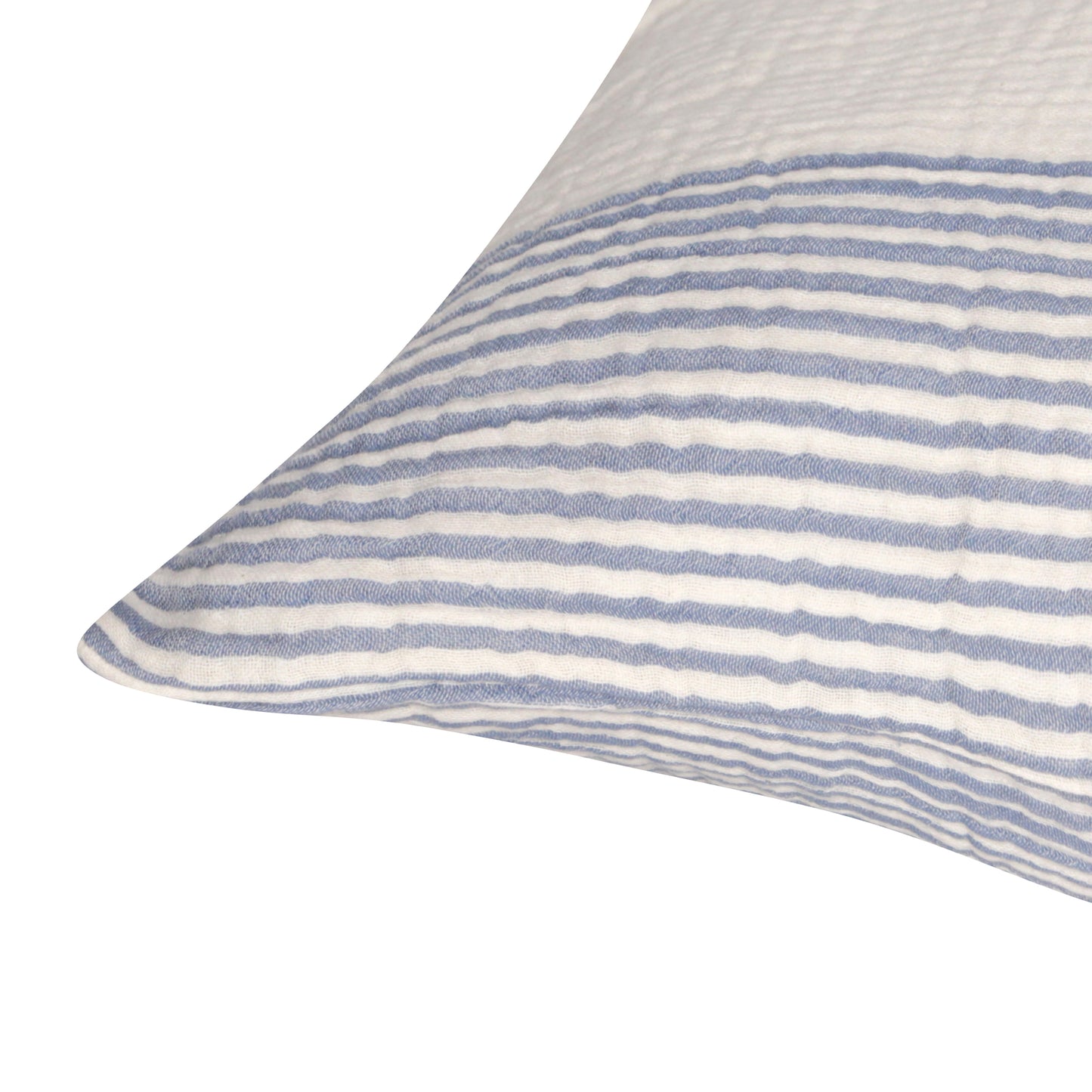 Blue Striped Cotton Pillow