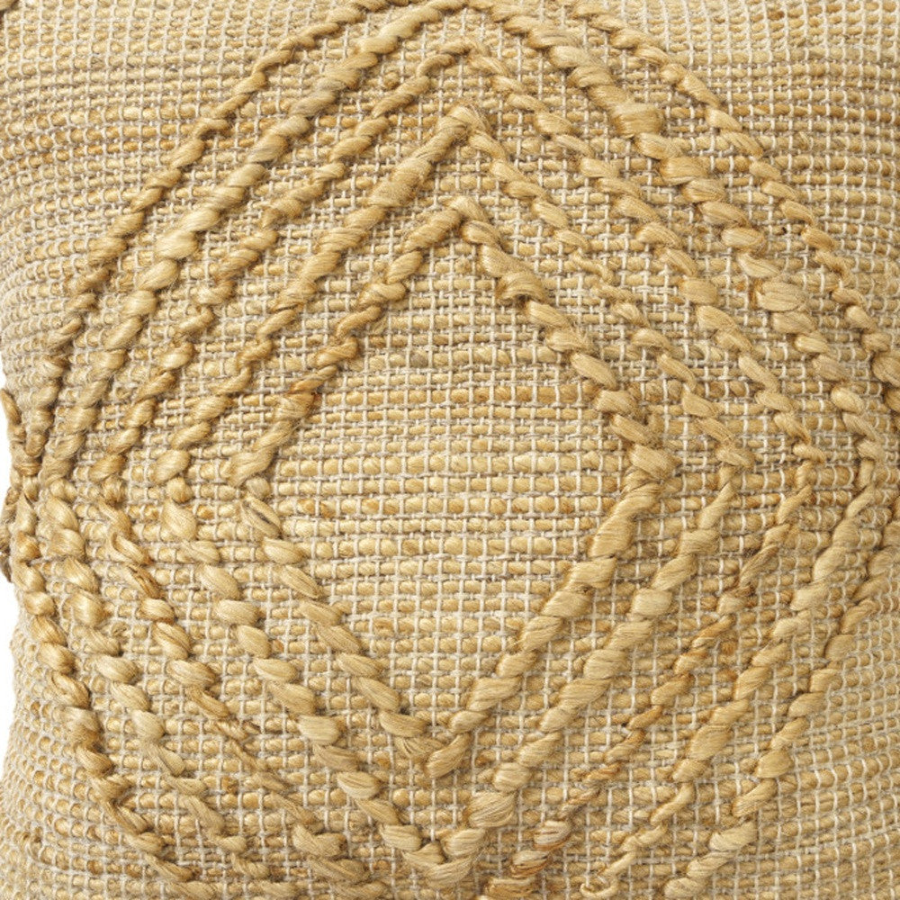 Brown Jute Pillow w/ Unavailable Edges