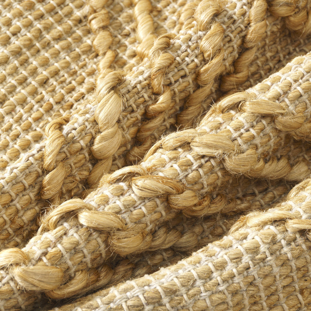 Brown Jute Pillow w/ Unavailable Edges