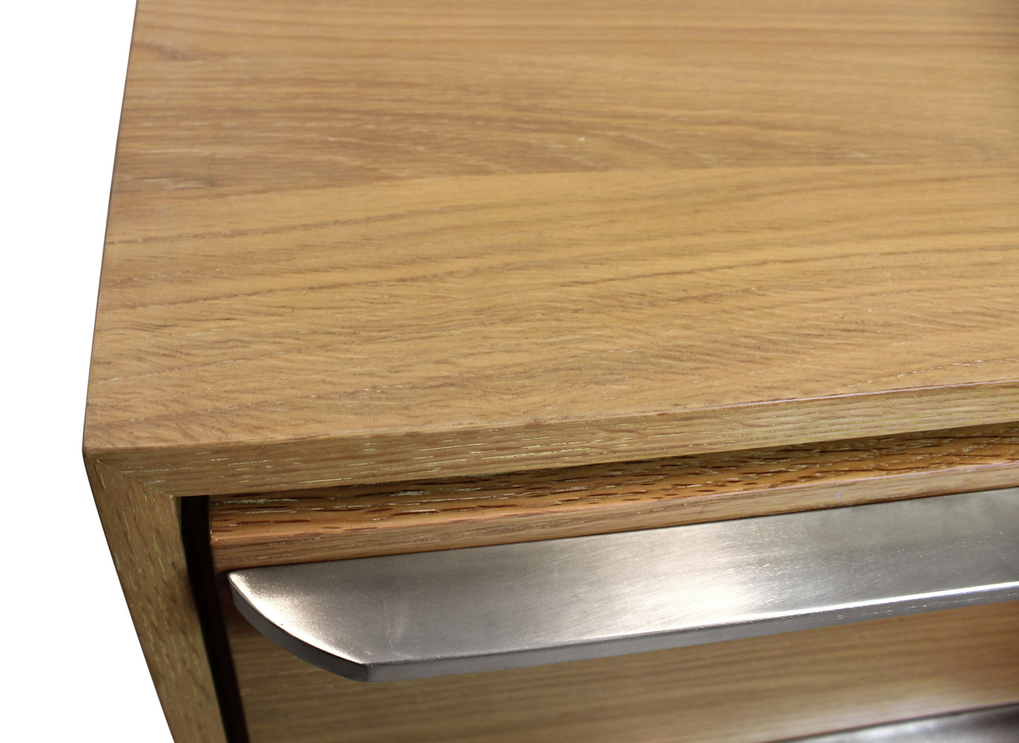 Oak 2 Drawer Wood Nightstand