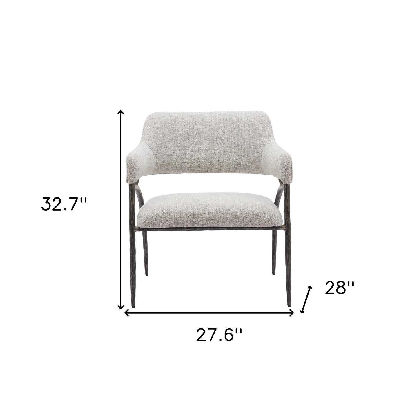 Gray & Black Upholstered Arm Chair