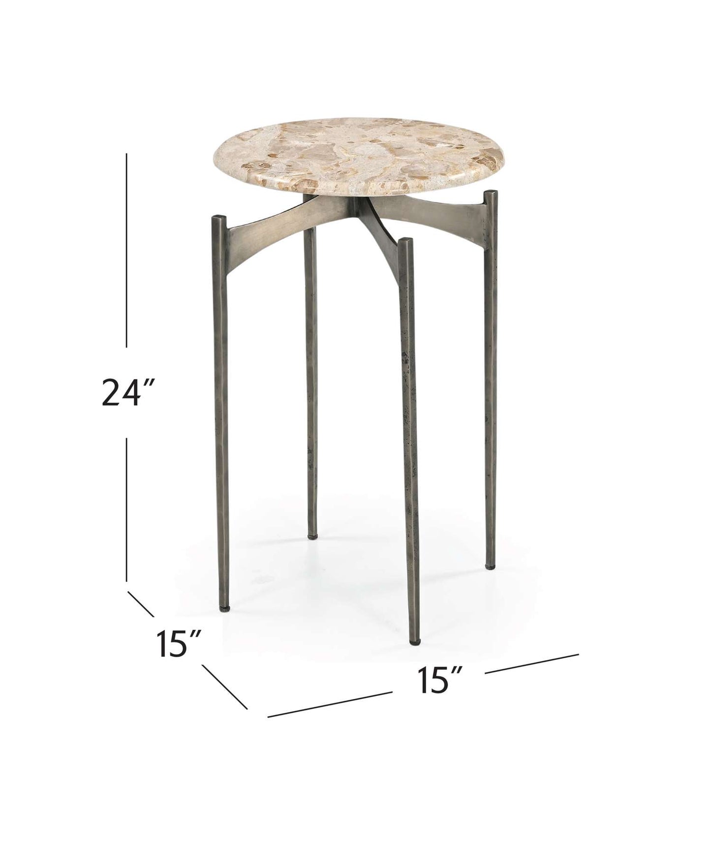 Thea Accent Table - Dimensional