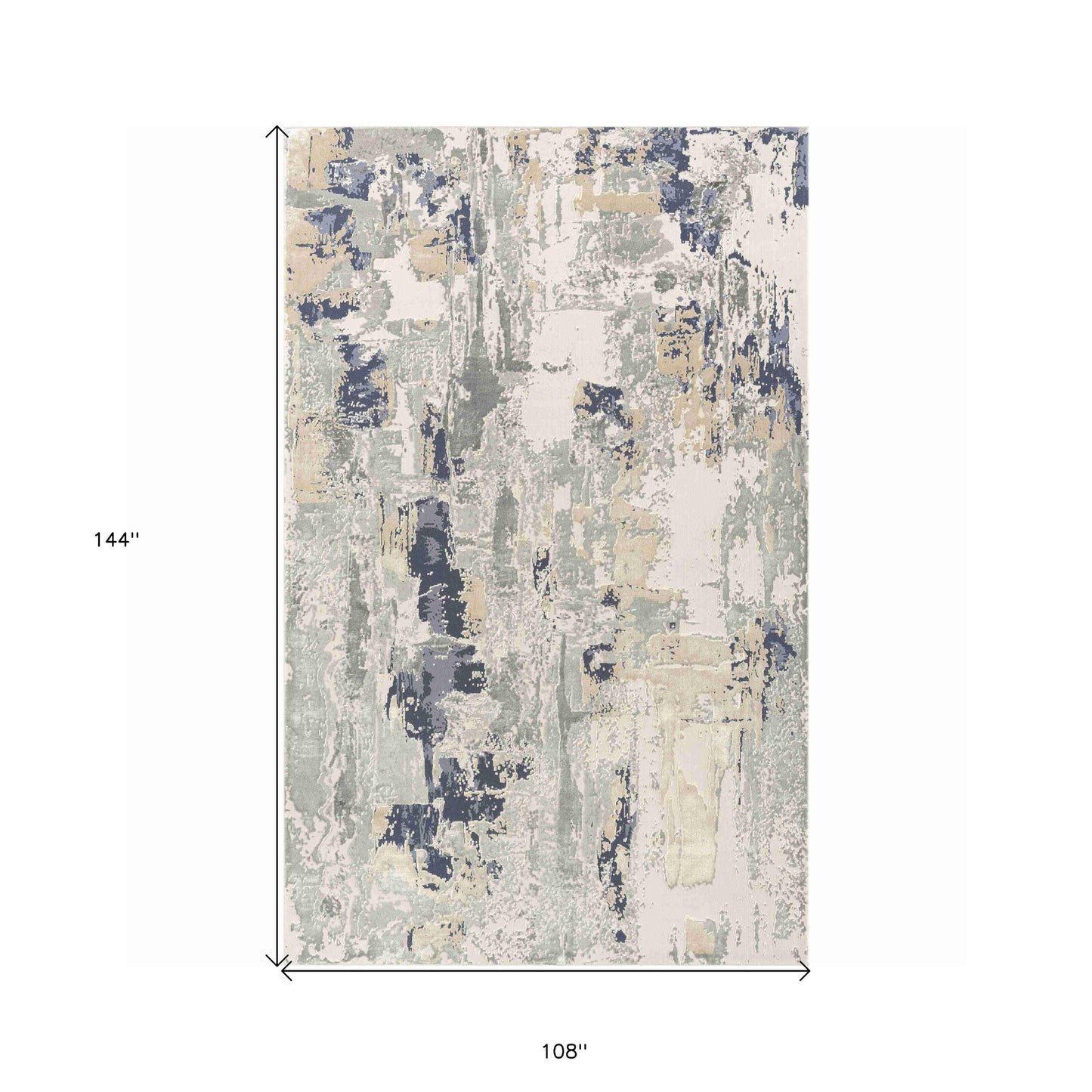 9 x 12 Blue & Gray Rug