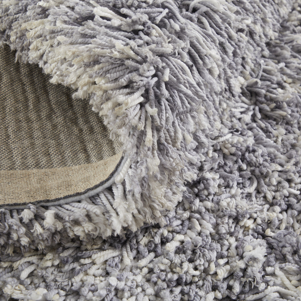 8 x 10 Gray Shag Hand Tufted Rug