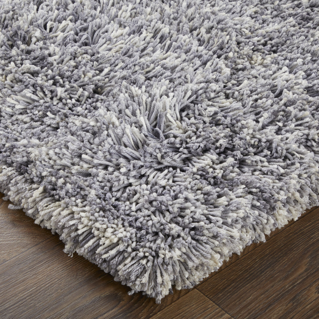 9 x 12 Gray Shag Hand Tufted Rug