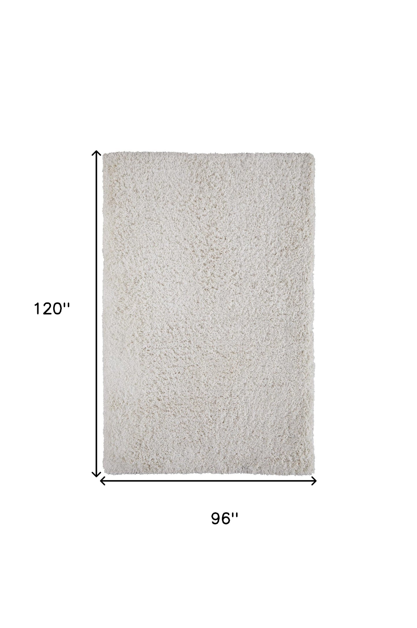 8 x 10 Ivory Shag Hand Tufted Rug