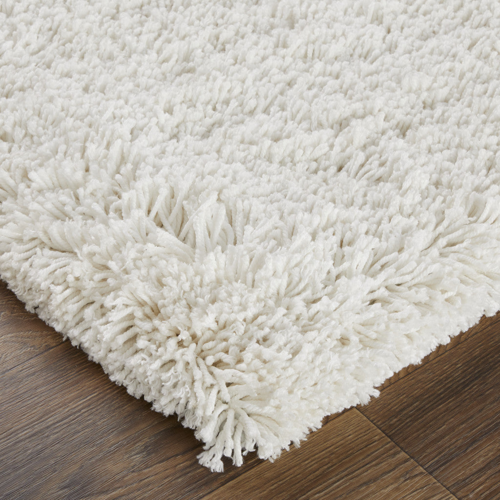 9 x 12 Ivory Shag Hand Tufted Rug