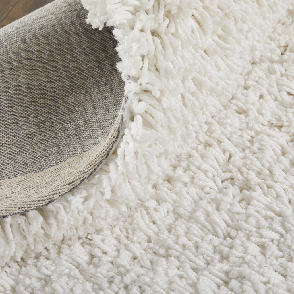 9 x 12 Ivory Shag Hand Tufted Rug