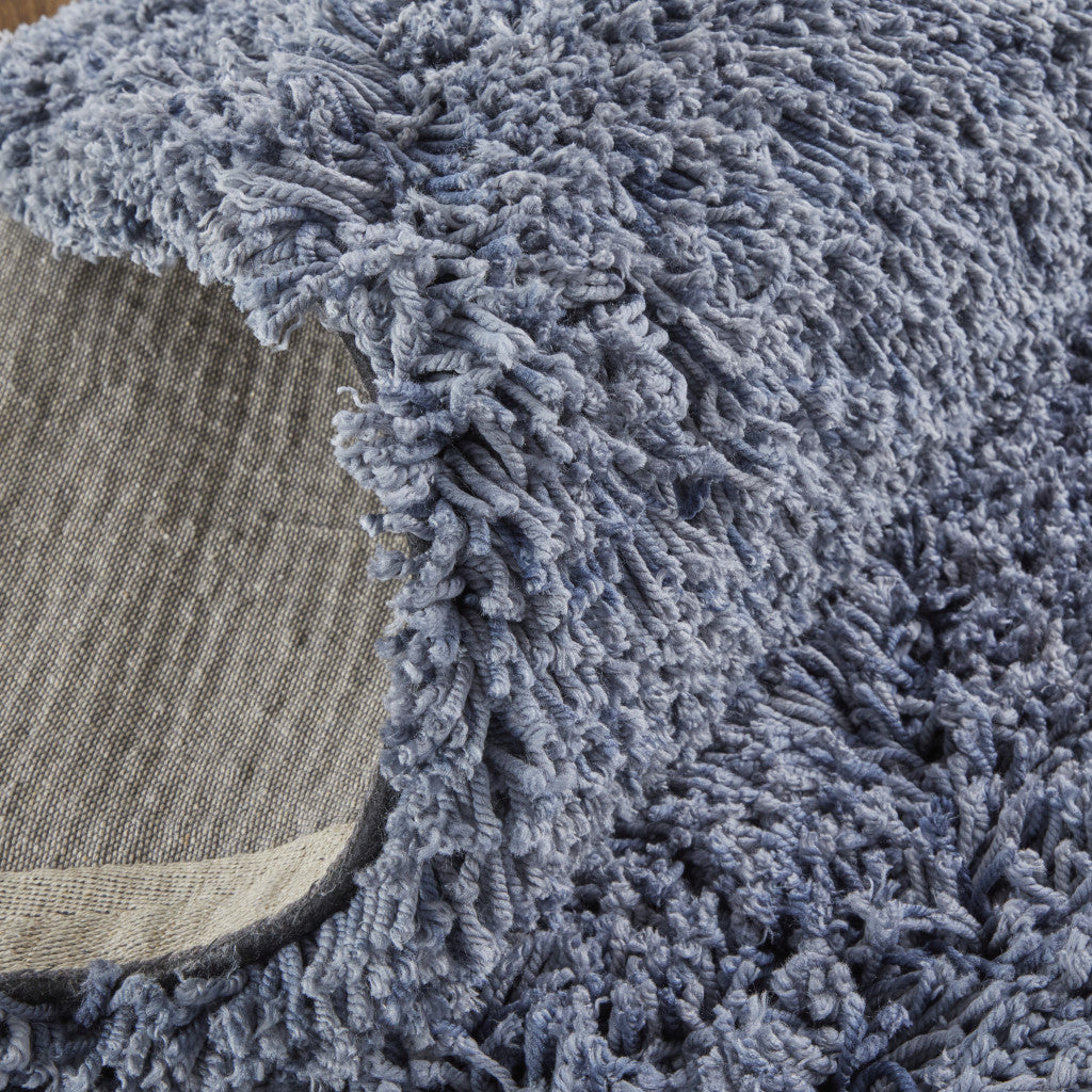 8 x 10 Blue Shag Hand Tufted Rug