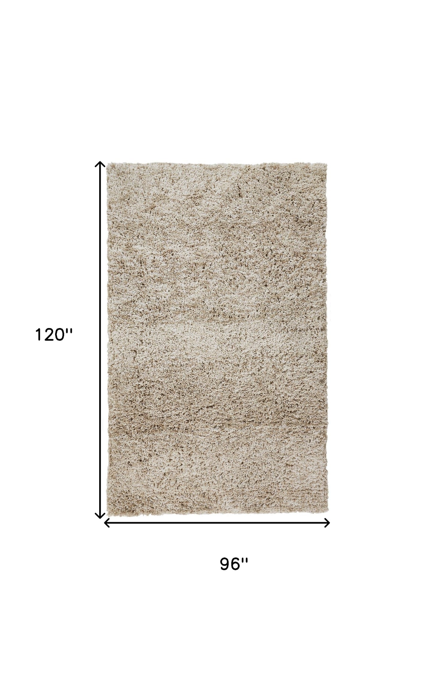 8 x 10 Gray Shag Hand Tufted Rug