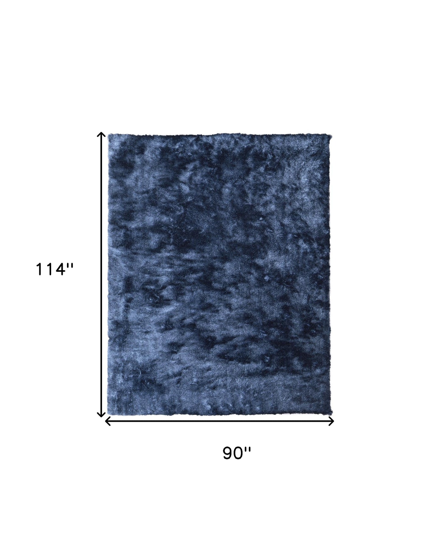 8 x 10 Blue Shag Hand Tufted Rug