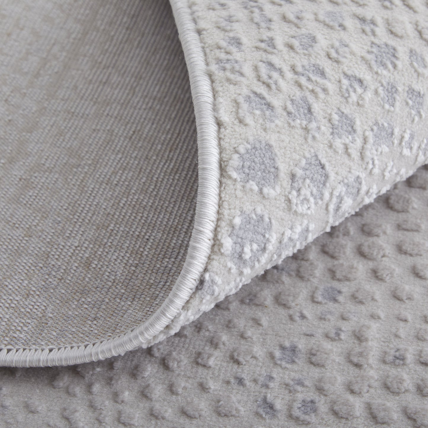 10 x 13 Gray & Ivory Power Loom Rug