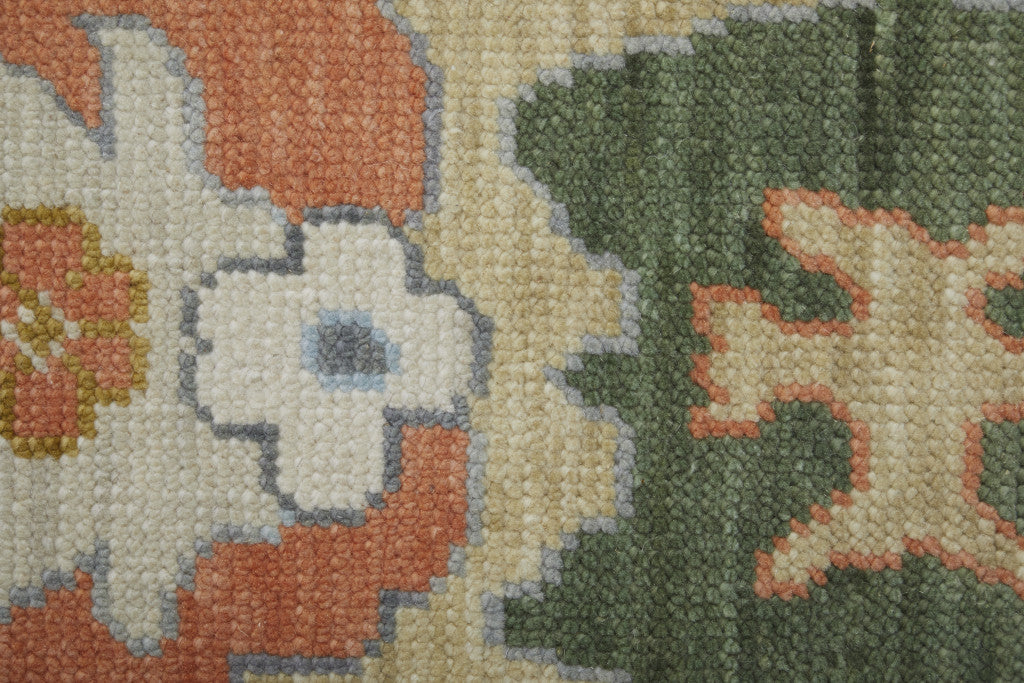 4 x 6 Gray Ivory & Gold Wool Floral Hand Knotted Rug With Fringe