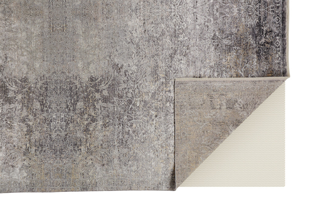 5 x 7 Tan & Gray Oriental Power Loom Rug