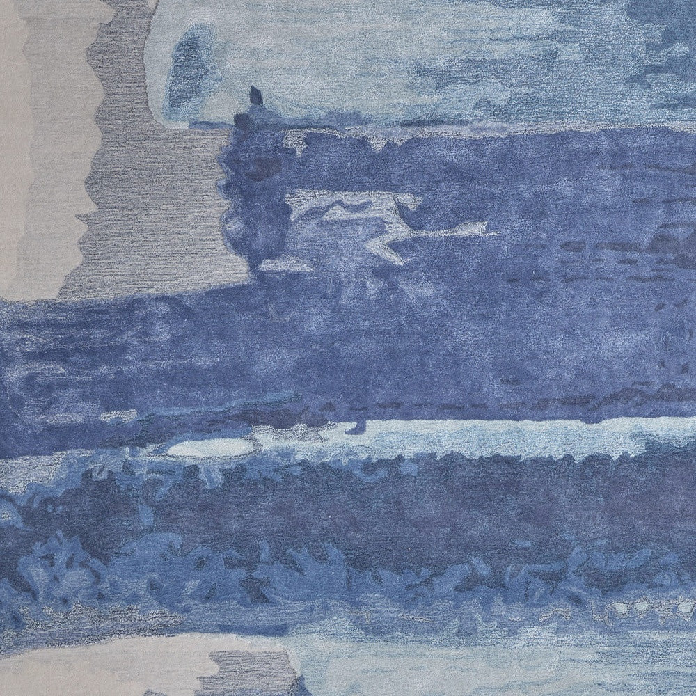 12 x 15 Blue & Ivory Hand Tufted Rug