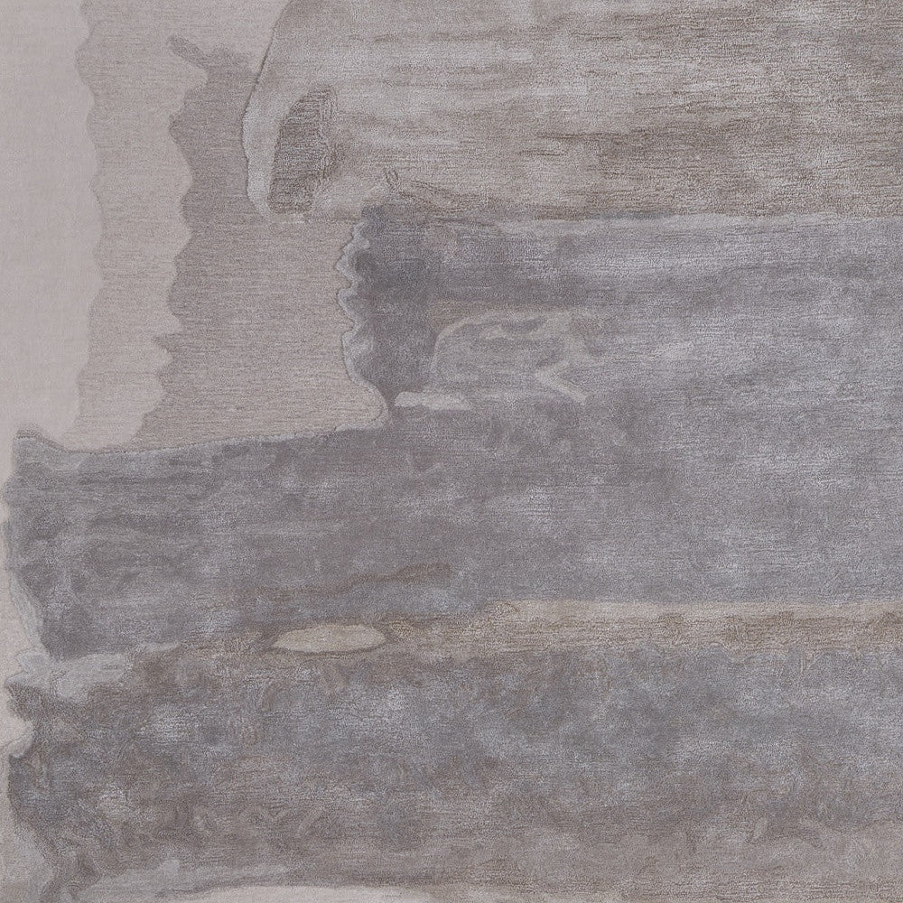 8 x 10 Gray & Ivory Hand Tufted Rug