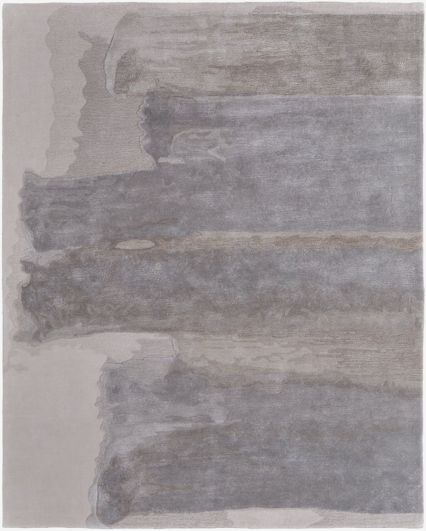 12 x 15 Gray & Ivory Hand Tufted Rug
